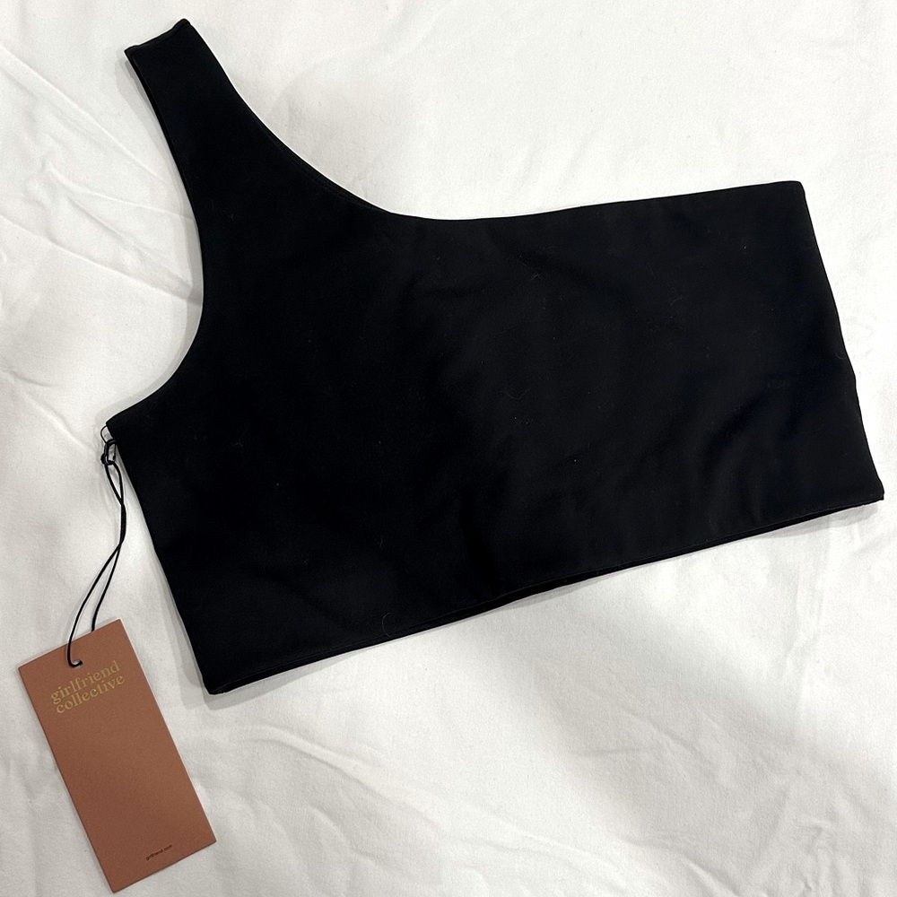 Black Bianca One Shoulder Bra